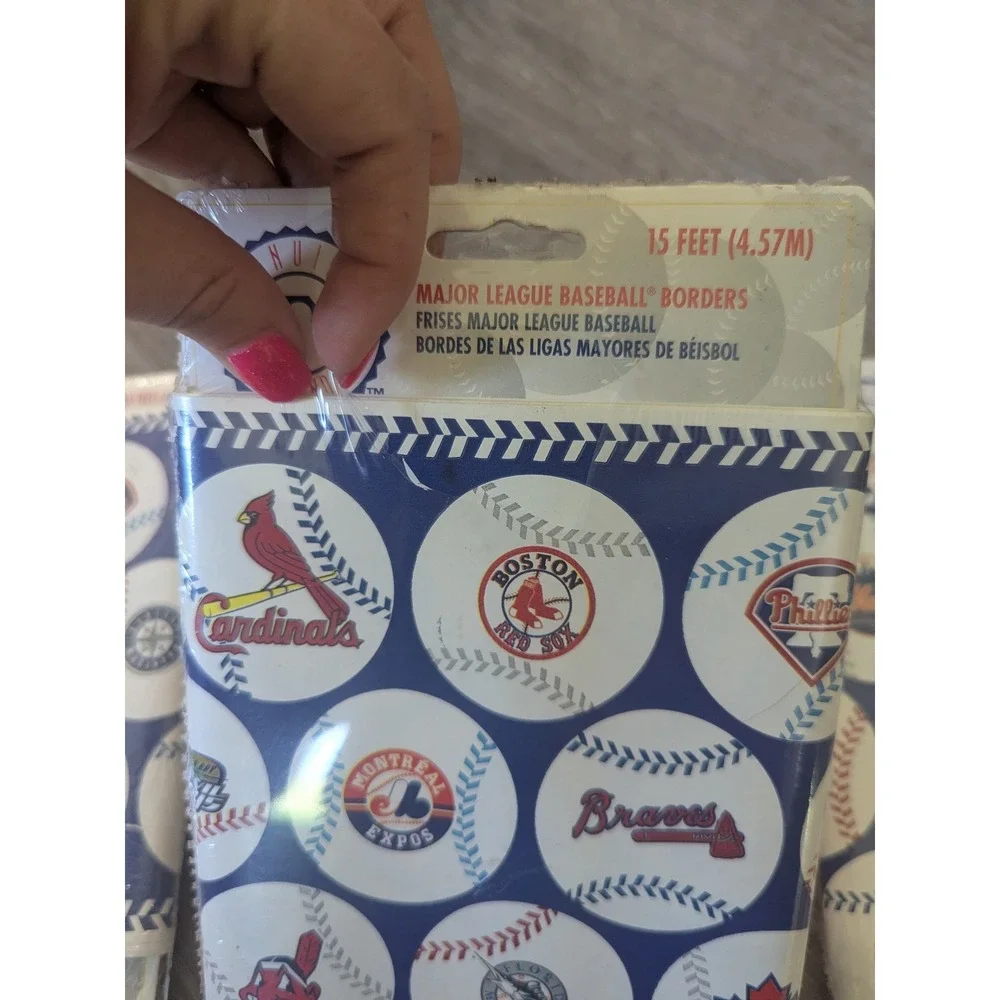 3 Village‎ Major League Baseball MLB Borders 15 Ft. Vintage Wallpaper Room Decor